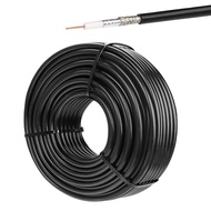 XRDS -RF RG6 Dual Shield Cable 100FT, 18 AWG 75 Ohm Bare Copper Conductor RG6 Coaxial Cable (100 fee
