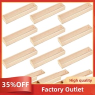 12Piece Unfinished Wood Box with Sliding Lid Small Wood Box Case Pencil Box 9 X 2.2 X 1.2 Inch