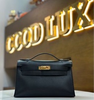 Kelly pochette 黑金 自用好價