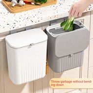 Kitchen Trash Can Household Cabinet Door Hanging Sliding Cover Storage Bucket Trash Can Wall-Mounted