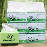 Green Soft Tissue, 6 Pack, Free Tissue Holder