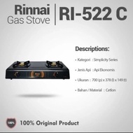 PTR Kompor Gas 2 Tungku Teflon Rinnai / Rinai RI 522C RI522C