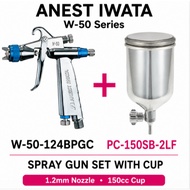 ANEST IWATA W-50 Series Professional Spray Gun Set with Stainless Cup
