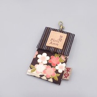 平安經典卡包-花開富貴(咖) 日本燙金布 卡包名片包、印章收納包