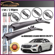 Mercedes-Benz S Class [W222] Year 2013-2020 Windshield Wiper BOSCH Aerotwin Plus Set (without spray function) (26/22")