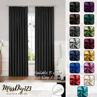 missdiy123 - Iris Hook/Eyelet Mix Langsir Blackout Curtain (270cm-280cm)