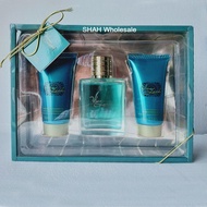 {Ready Stock} Viva Luck Blue Perfume Christmas New Year Gift Set For Men 3 in 1 + Free Gift