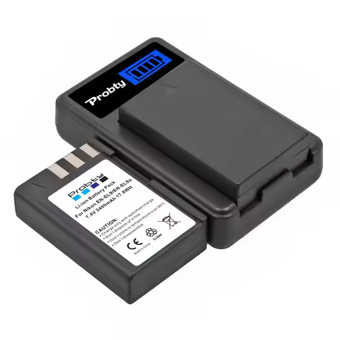 2 Pcs EN-EL9 EN EL9 Battery + LCD Charger for Nikon D700 D300 D100 D3000 D5000 D5100 D80 D60 D70s D7