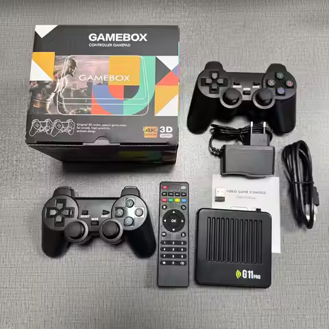 2025 G11 Pro Game Box 4K HD TV Game Stick 2.4G Wireless Dual Controller Retro Games 40000+ 128G 256G
