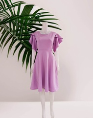 -SCARLET RUFFLES SLEEVE BALOON REG TO PLUS SIZE FORMAL DRESS 2 ninang gown for wedding