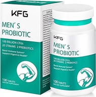 KFG Probiotics Supplement 100 Billion CFU - 20 Strains for Men Digestive &amp; Immune Support, Soothe Diarrhea Gas Bloating Shelf Stable Non-GMO Gluten Dairy Free-100 Tablets