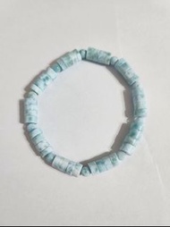 純天然海紋石(拉利瑪)算盤珠7mm+手串