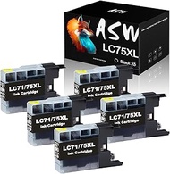 LC75BK LC71BK LC75 Black Ink Cartridges Replacement for Brother LC-75 LC71 LC79 XL Ink Work for Brot