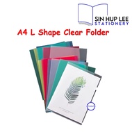 A4 L SHAPE FOLDER / PLASTIC FILE / FAIL -TRANSPARENT / COLOURFUL