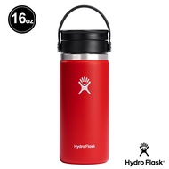 Hydro Flask 16oz旋轉咖啡蓋保溫鋼瓶/ 棗紅色