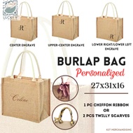 Engrave Personalized Burlap Bag Silk Twilley Giveaway Wedding Mothers Day Gift Birthday Gift Token