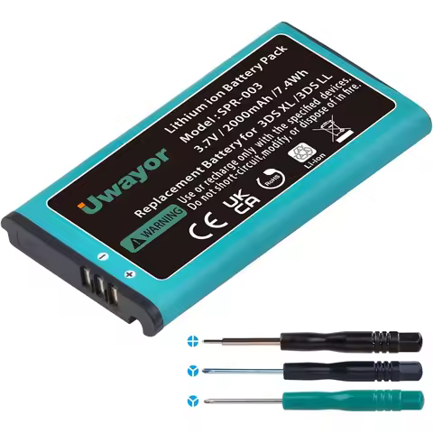 Uwayor 2000mAh SPR-003 3DS XL Battery Replacement Battery Compatible with Nintendo 3DS XL, New 3DS X