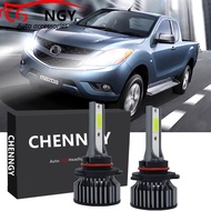6000k White LED Headlight Front High Low Bulb 12V - 32V Set Of 2 For Mazda BT50 (Year 2014 - 2019 co