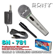 Mic uts/Sony  SN 781 Microphone Bisa wireless dan kabel