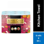 Royal Gold White Kitchen Towel 60s x 6 Rolls