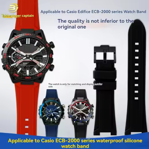 For Casio EDIFICE Series 50th Anniversary 5698 ECB-2000/EFS-S640ZE/EFS-S641TMS Modified Resin Silico