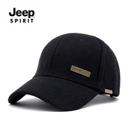 Jeep SPIRIT Jeep Fashion Winter Warm Woolen Baseball Cap Big Head Thickened Autumn Winter Cap