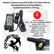 Laptop Adapter Lenovo 19V 4.74A (5.5*2.5mm) 90watt Boneshape fit IdeaPad U450p 3 month warranty New
