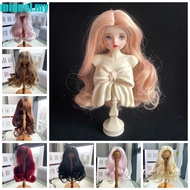 MIQUEL Bjd Doll Wig, Multicolor Curly Hair BJD SD Doll Hair, Doll Curly Hair High Temperature Fiber 