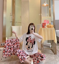 QQS Korean 3 IN 1 Terno Cotton Sleepwear Pajama Set For Women Nightwear
