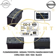 NISSAN / TOYOTA / MAZDA MAIN FUSE ( ORG ) 50A + 30A + 50A - BLACK