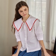 PIMNATTA Casa Top เสื้อเชิ๊ตผ้าคอตตอน ดีไซน์ใหม่ พร้อมดีเทลสุดคิวท์ที่ปกเสื้อ