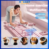 Pilates Reformer Machine Board Set Ab Roller Exercise Wheel Automatic Rebound Foldable Pilates Board