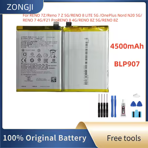 New Battery BLP907 907 Battery For RENO 7Z / Reno 7 Z 5G Mobile Phone Battery + Tools