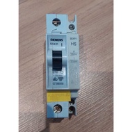 SIEMENS MINIATURE CIRCUIT-BREAKER MCB 5SX21 C10 + AUXILIARY CONTACT BLOCK 5SX91HS (USED)