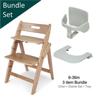 MOJI - Yippy Trunk 成長椅3件套, 原木色 (成長椅, 護圍,餐盤)