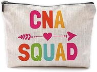 CNA Squad Certified Nursing Assistant Makeup Bag Travel Cosmetic Bags for Women Girls,Retro 70s Groo