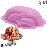 TYLER1 Brain Silicone Mold, Human Brain Shape Body Parts Human Brain Cake Mould, Creative Scary 3D P