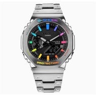 G shock Steel GMB2100 CasioAK Silver Rainbow Stainless steel strap and case g shock tmj besi g shock