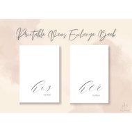 PRINTABLE Minimalist Wedding Vows Exchange Book Digital