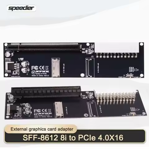 Oculink 8x SFF-8611 SFF-8612 8i To PCI Express 4.0 X16 Adapter for External Graphics Card OCuLink EG