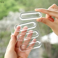 [S·U] 4PCS Transparent PU Door Handle, Self-Adhesive for Cabinet/Drawer PH