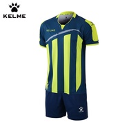 KELME ชุดสูทชุดฟุตบอลสำหรับผู้ใหญ่เครื่องแบบทีมเกมสำหรับทั้งหญิงและชายชุดเสื้อแขนสั้นสั่งทำชุดฝึกซ้อมเจอร์ซีย์ที่ฉบับภาษาเกาหลีเลือกได้