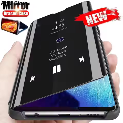 Smart Flip Case For Samsung Galaxy S8 G950F G950FD G950S G950V 5.8" Mirror Luxury Magnetic Attractio