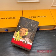 Lv Passport Holder Card Holder Genuine Leather Foldable Wallet