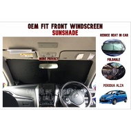 PERODUA ALZA Custom-Fit OEM Car Front Windshield Sunshade Customized Shade Window Foldable Reduce He