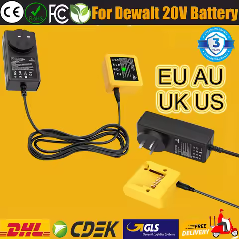 For Dewalt 20V Battery Charger 220V EU AU UK US Plug For Dewalt 10.8V 12V 14.4V 18V 20V DCB112 DCB20