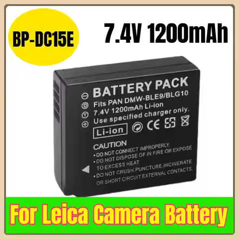 BP-DC15E 7.4V 1200mAh Camera Battery for Leica D-lUX7 D-lUX8 TYP109 D-LUX C-LUX