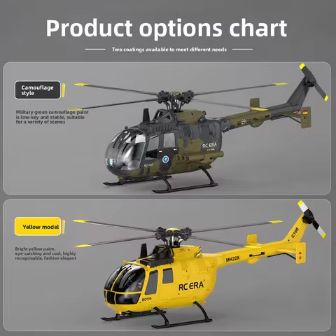 2026 Rc ERA C180 Bo105 Rc Helicopter Six Channel Single Propeller No Aileron Intelligent Positioning