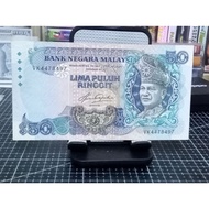 1984-1986 Siri 5 RM50 Malaysia Banknote Aziz Taha - EF