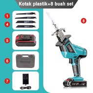 Reaim Cordless Reciprocating Saw Chainsaw Gergaji Rantai Gergaji Elektrik Mini Portable Genggam Lithium Charger gergaji mesin